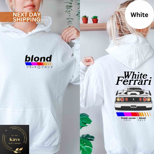 White Ferari Frank Ocean Hoodie,FO Blond Hoodie