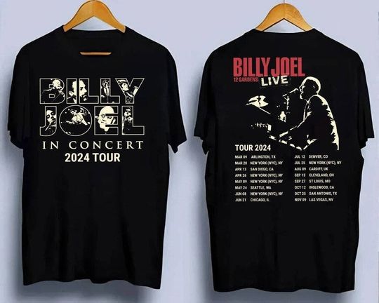 Billy Joel In Concert Tour 2024 Shirt, Vintage Billy Joel