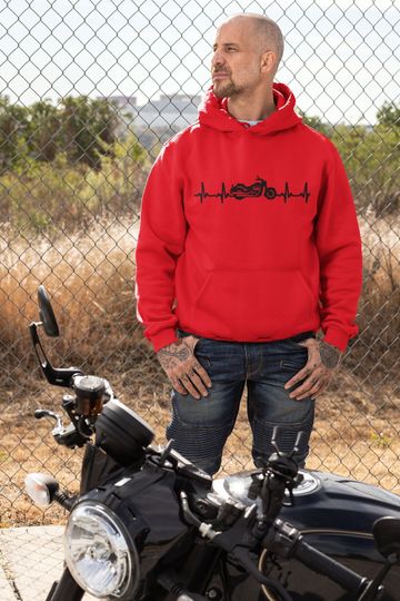 Men's Motorbike Hoodie, Biker Gifts, Biking Gift For Him, Motorcycle Gift, Motorbike Gifts, Gift For Biker, Biking Hoodie