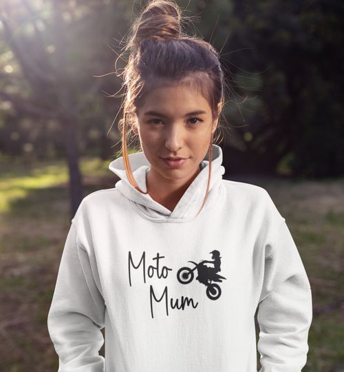 Moto Mum Hoodie - Motocross Mum Hooded Sweater - Dirt Bike - Racing - Gift For Her - Christmas Present - Mothers Day Gift - Motorbike