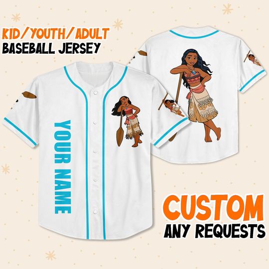 Custom Disney Moana Fun, Custom Name Disney Game Day Jersey