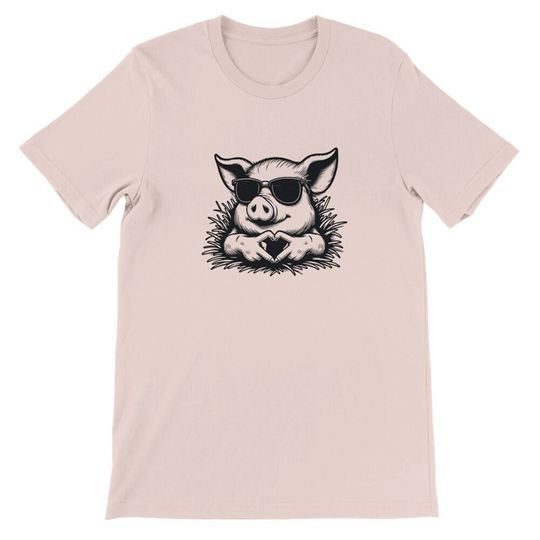 Cute Pig Heart Shirt , Unisex, Animal Lover Shirt, Funny Animal T-shirt, Gifts For Him, Gifts for Her