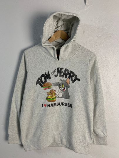 Vintage Tom & Jerry I Love Hamburger Hoodie