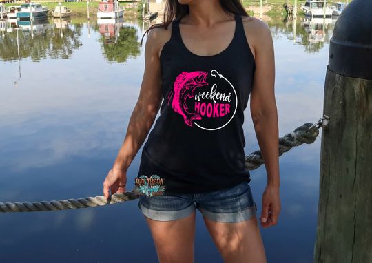Weekend Hooker tank | Funny womens tank | Fishing tank | Summer tank | Funny fishing tank | Women's lake tank | Vacation tank | Country girl