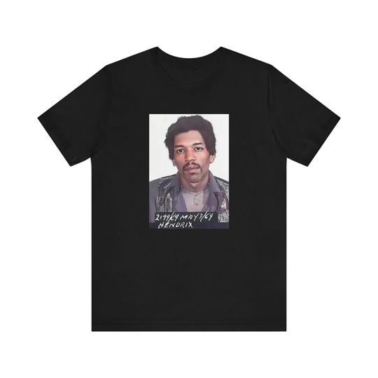 Jimi Hendrix Mugshot Tee, Music Lover T-shirt