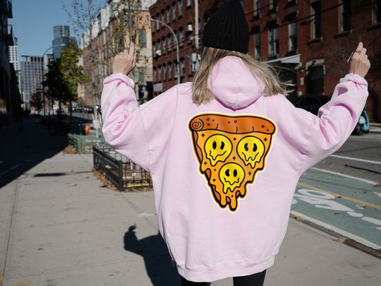 Smile Face Pizza Unisex Hoodie