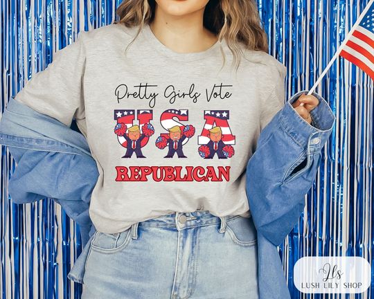 All American Girl, American Flag T-shirt, Patriotic Shirt 4th of July, USA Tee, Independence Day Shirt, Election Shirt 2024 Republican Shirt