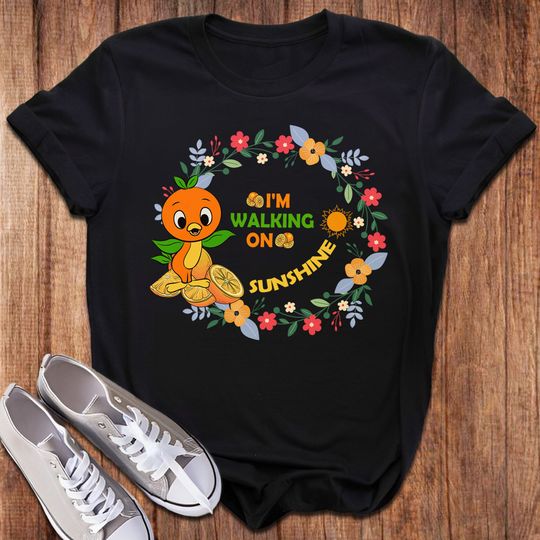 I'm Walking On SunShine Shirt, Funny Orange Bird T-Shirt