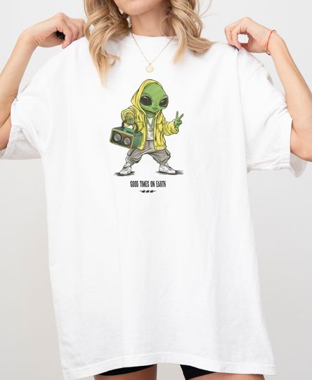 Hip Hop Alien Unisex T-shirt, Alien Lover Shirt