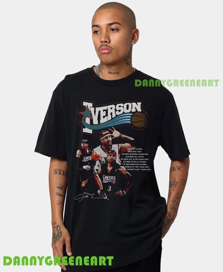 Basketball Bootleg Style T-Shirt, Allen Iverson Graphic Tee