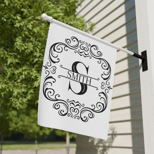 Personalized monogram house flags