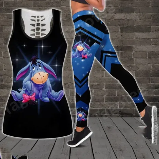 Disney Eeyore Women's Hollow Disney Tank Top Legging Set