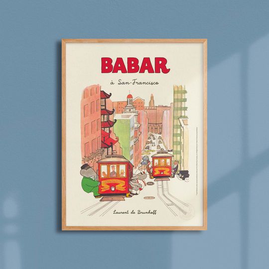 Poster Babar in San Francisco, bedroom decoration