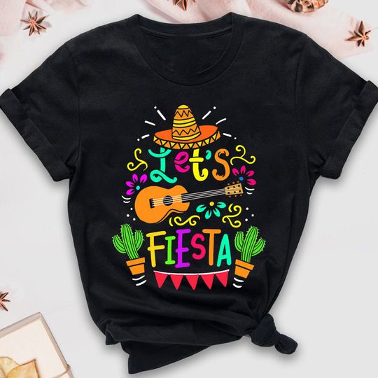 Cinco De Mayo Mexican Guitar T-Shirt, Fiesta Shirts, Cinco De Mayo Shirt