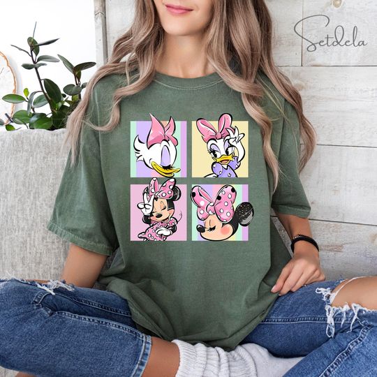 Retro Minnie and Daisy Duck Shirt, Daisy and Minnie Besties Shirt, Mickey and Friends Shirt, Couple Matching Shirt, Disneyland Friends Shirt