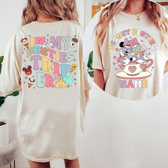 Two-Sided Minnie And Daisy Besties Comfort Colors Shirt, Disneyland Besties Shirt, Minnie Best Friends Shirt, Minnie and Daisy Shirt
