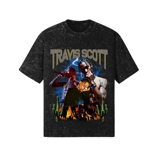 Retro Travis la Flame Travis Cactus Jack Tee