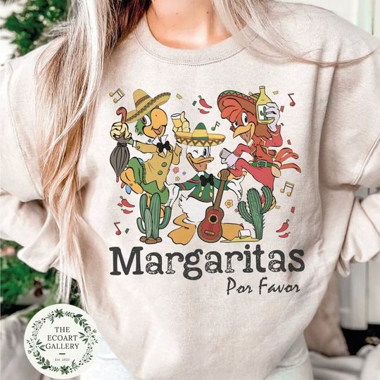 Disney Three Caballeros Margarita Cinco de Mayo Sweatshirt