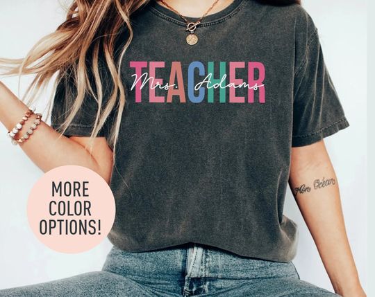 Discover Personalized Teacher Shirt, Custom Best Teacher Name Shirt