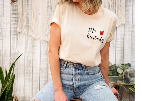 Customized Pocket Teacher Shirt, Back to School Shirt