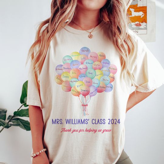 Personalised thank you teacher shirt, teacher appreciation gift