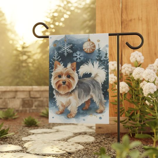 YORKSHIRE TERRIER Garden Flag, YORKIE Patio & Yard Art, Pet Remembrance and Memorial Gift, Mothers Day Idea