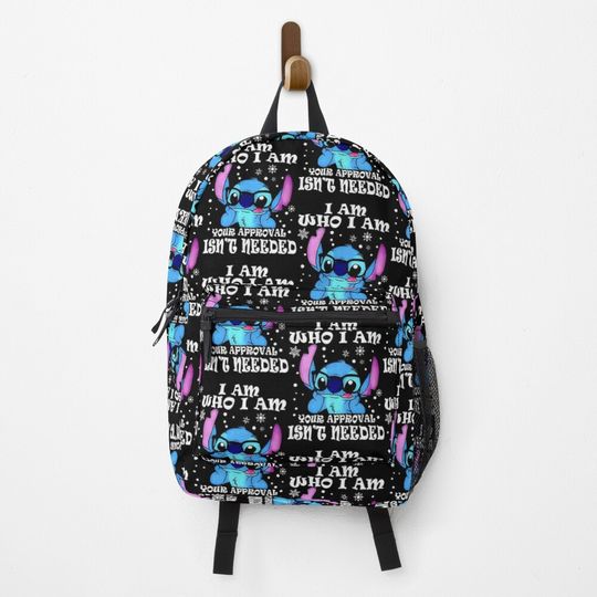 I Am Who I Am Your Approval Isnt Needed Glasses Stitch Christmas Funny Backpack