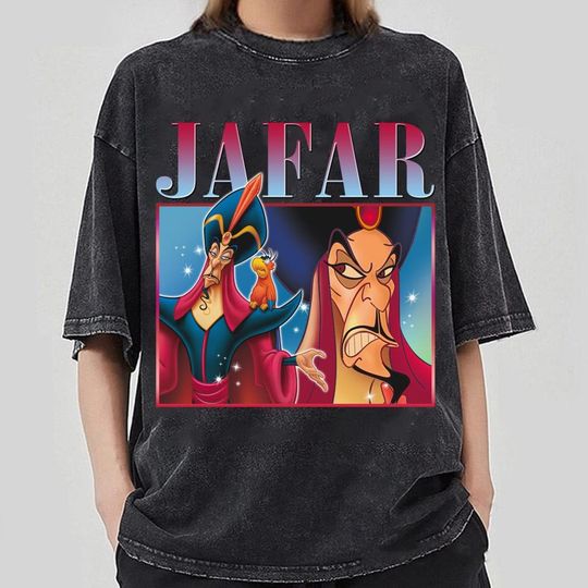 Jafar Shirt Funny Tee, Aladdin Jasmine Princes Tees, Villains Vintage Graphic T-shirt Family 2024 Trip Gifts