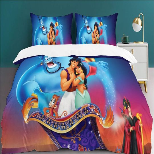 Disney Genie  Bedding Set Male and Female Home Decoration