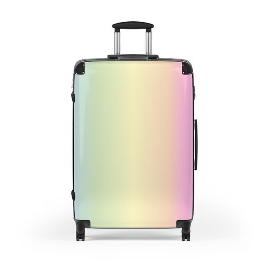Soft Pastel Rainbow Suitcase, Travel Suitcase