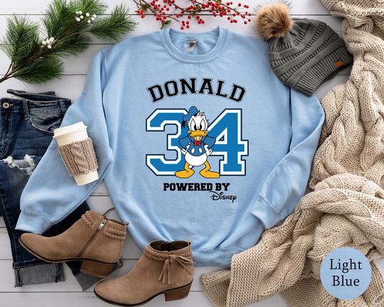 Donald Duck 34 Disney trip Sweatshirt, Disneyland family matching Sweatshirts, Magic Kingdom trip Donald Top