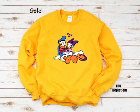 Donald Duck and Daisy Duck Sweatshirt||Donald Duck and Daisy Duck Shirt||Disney Valentine Gift Sweatshirt||Unisex Sweatshirt