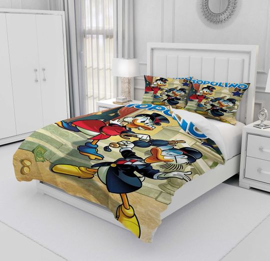 Donald Duck, Bedding Three Piece Set, Bedroom Decoration, Creative Gifts