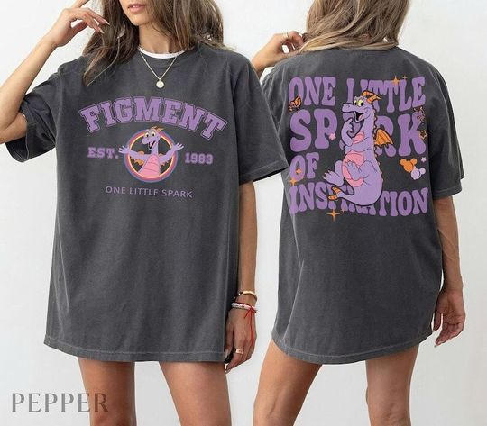 Epcot Figment  Shirt, Retro Disney Figment Shirt, One Little Spark Of Inspiration Shirt