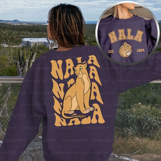 Disney Nala Lion King 2 Sided Sweatshirt, Simba Nala Shirt, Hakuna Matata Shirt, Animal Kingdom, Safari Family Outfit,Nala Birthday Matching