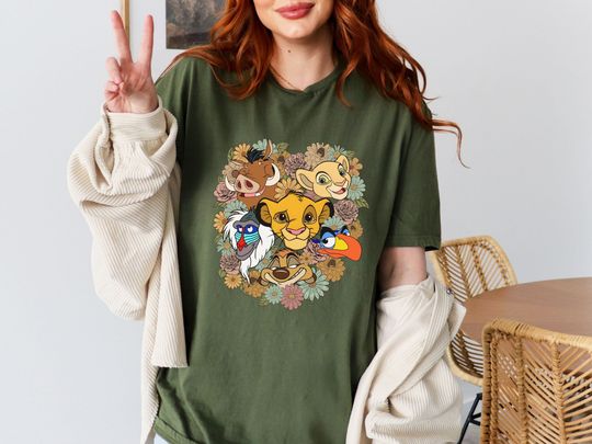 The Lion King Shirt, Disney Simba Shirt, Mufasa The Lion King Shirt, The Lion King Movie Shirt, Disney The Lion King Tee, Disney Floral Tee