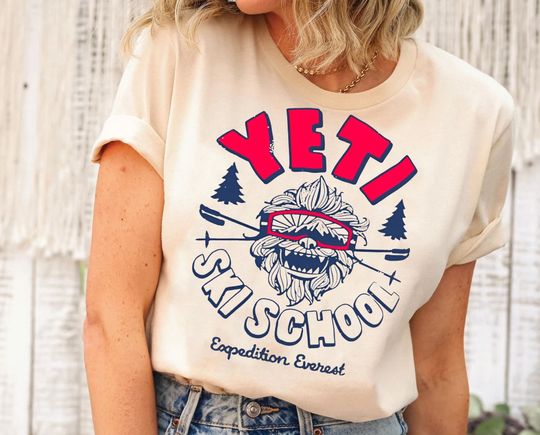 Vintage Disney Expedition Everest Yeti Ski School Shirt, Retro Animal Kingdom T-Shirt