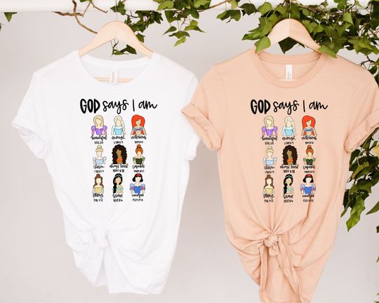Princess Shirt, God says I am Shirt, Disney Princess Group Shirt