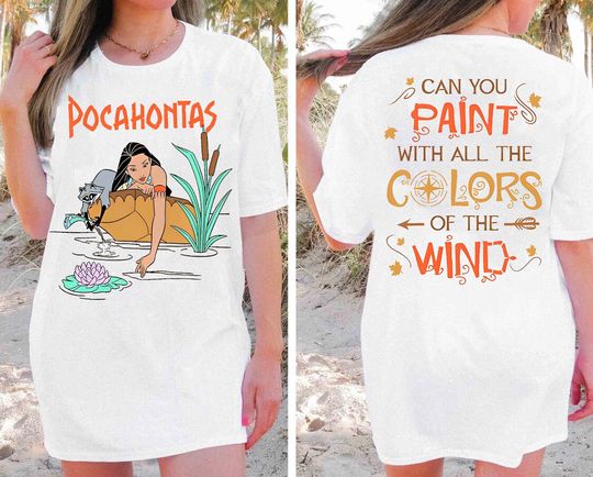 Pocahontas Meeko Raccoon Shirt,Afternoon Dreaming Colors Of The Wind Tee Tee Disney Trip Family Shirt