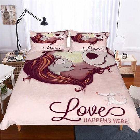 Disney Nightmare Before Christmas Jack Sally Bedding Set