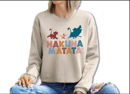 Hakuna Matata Sweatshirt, Lion King Sweatshirt, Animal Kingdom Sweatshirt, Disney Sweatshirts, Disneyland Sweatshirts, Disney Gifts