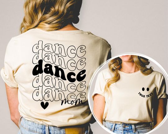 Discover Custom Retro Dance Mom  Front and Back Printed Shirt, Retro Dance Mama Shirt, Ballet Dance Hoodie, Dancer Mom Shirt, Dance Mom Life