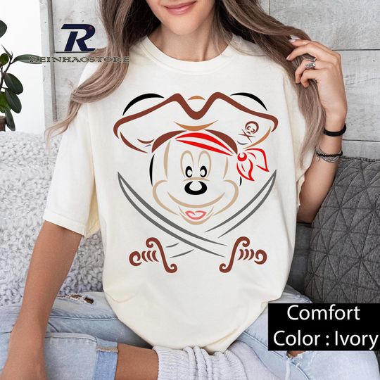 Mickey Mouse Pirate, A Pirate's Life For Me, Disney Pirate Shirt