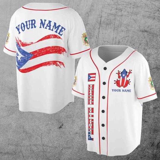 Customize Name Puerto Rico Baseball Jersey