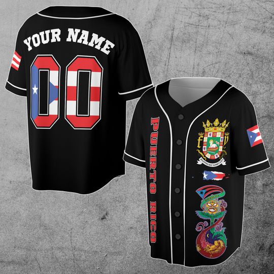 Customize Name Puerto Rico Baseball Jersey