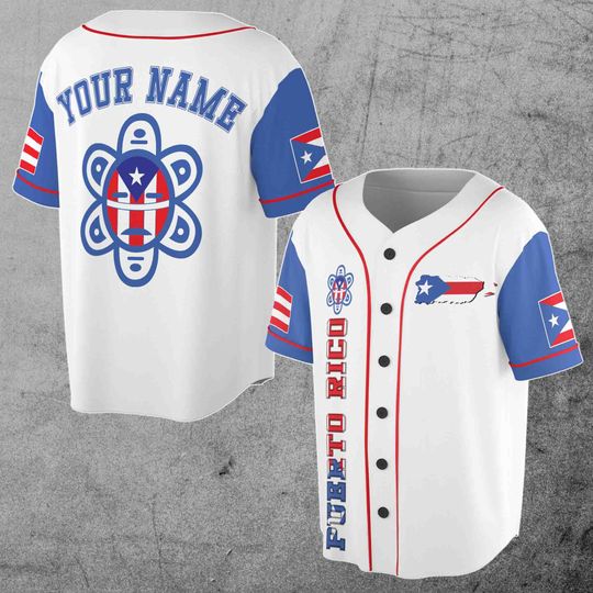 Customize Name Puerto Rico Baseball Jersey