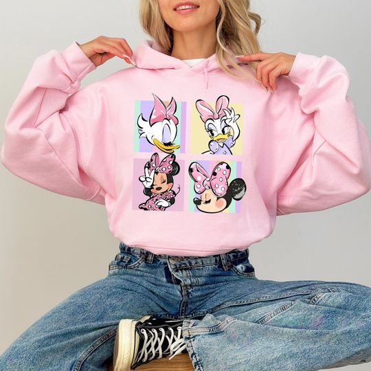 Minnie and Daisy Hoodie, Disney Girl Hoodie
