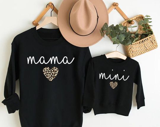 Mommy and Me Outfits, Mom and Me Sweatshirts, Mama and Mini Matching Pullover Sweatshirts, Mama & Mini Sweatshirt, Mom Daughter Sweater