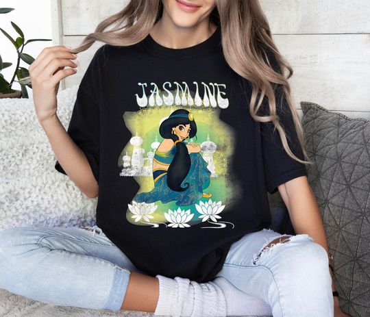 Vintage Jasmine Lotus Shirt, Disney Princess Jasmine Shirt