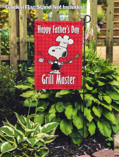 PEANUTS, PEANUTS Happy Father's Day Grill MasterGarden Flag, Officially Licensed PEANUTS, Father's Day